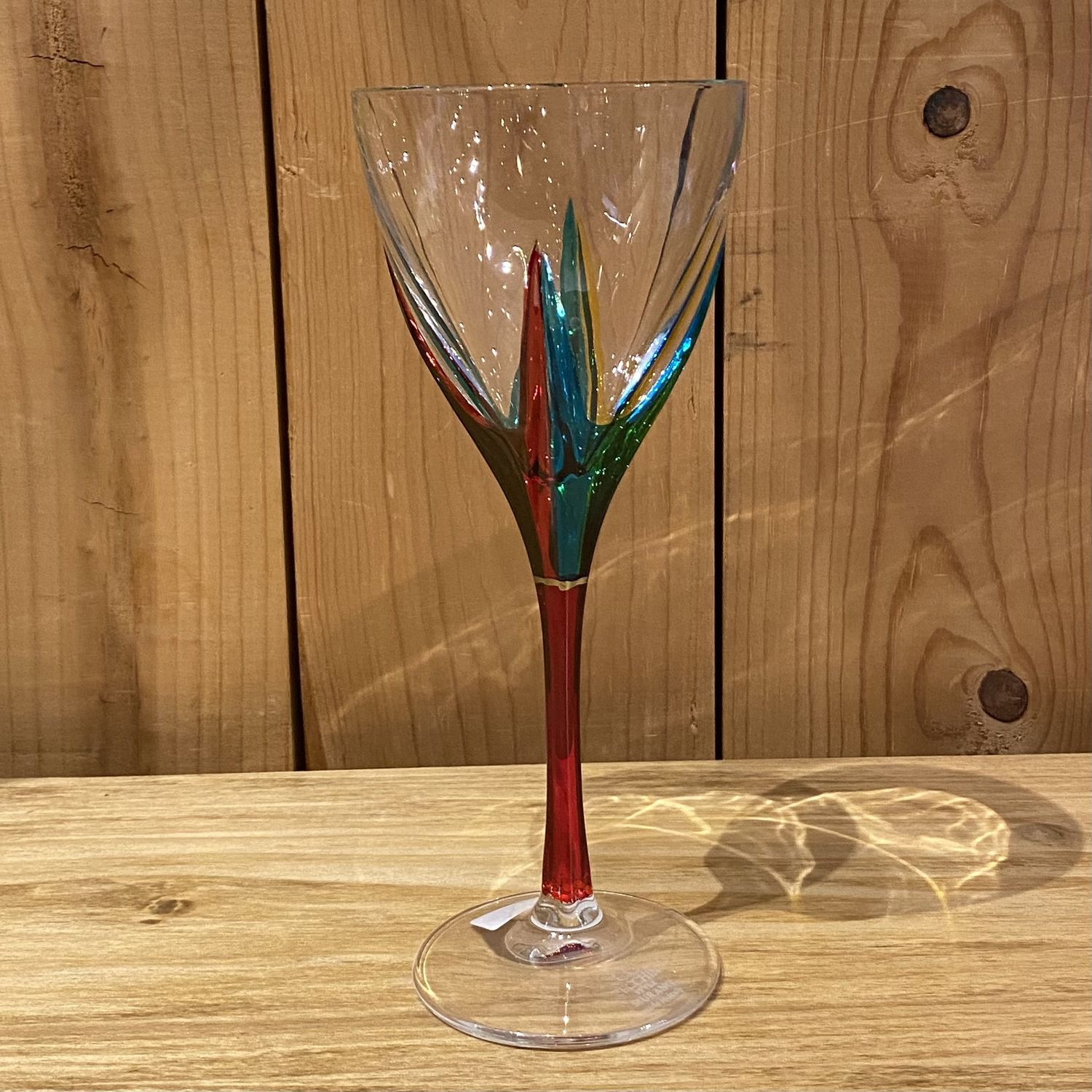 Sturzinger Fusion Wine Glass (Multicolored), Stem Color: Red