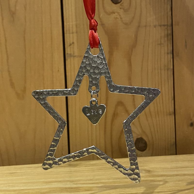 CROSBY Star w/ Heart Ornament