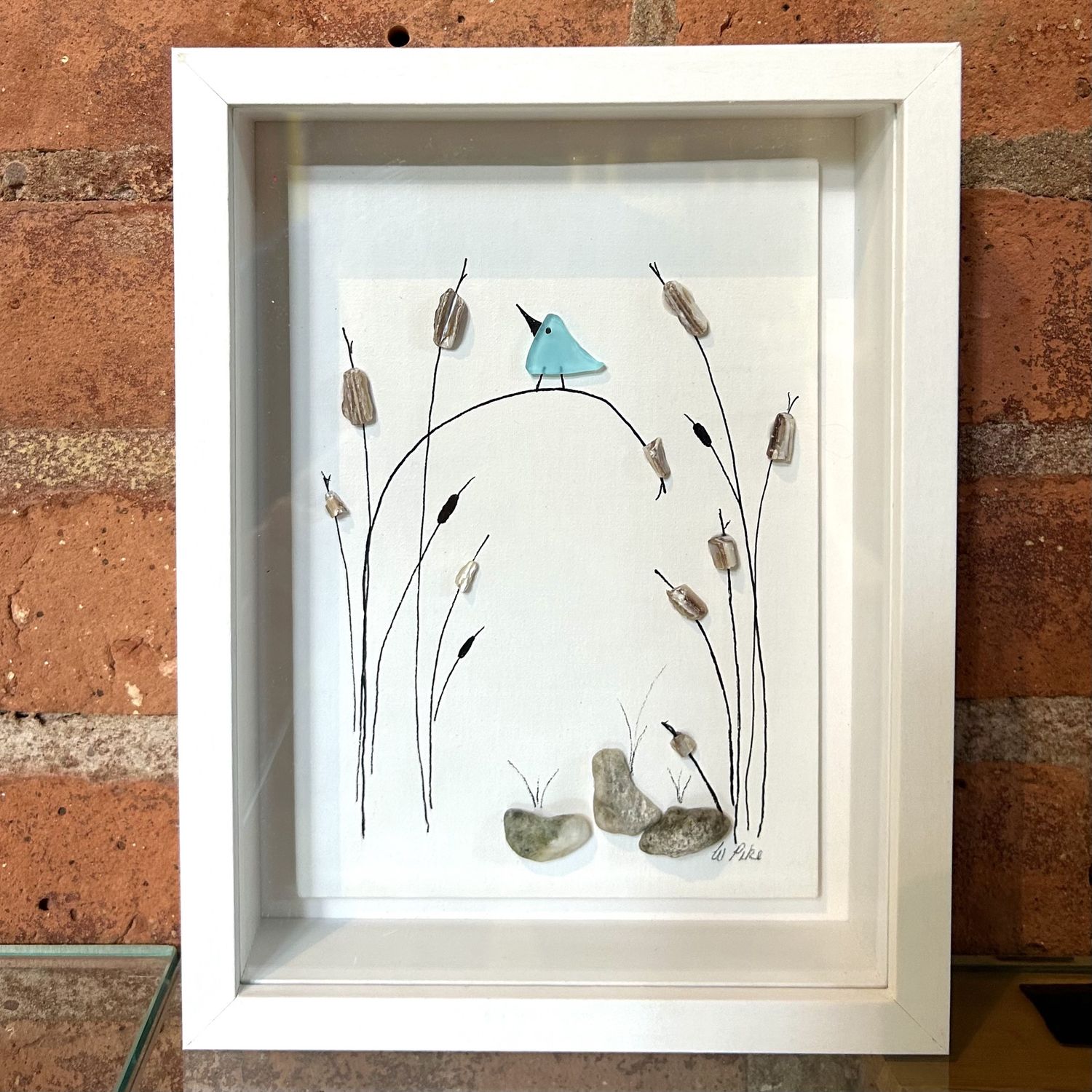 Pike Original &quot;Blue Birds &amp; Cattails&quot; 8X6