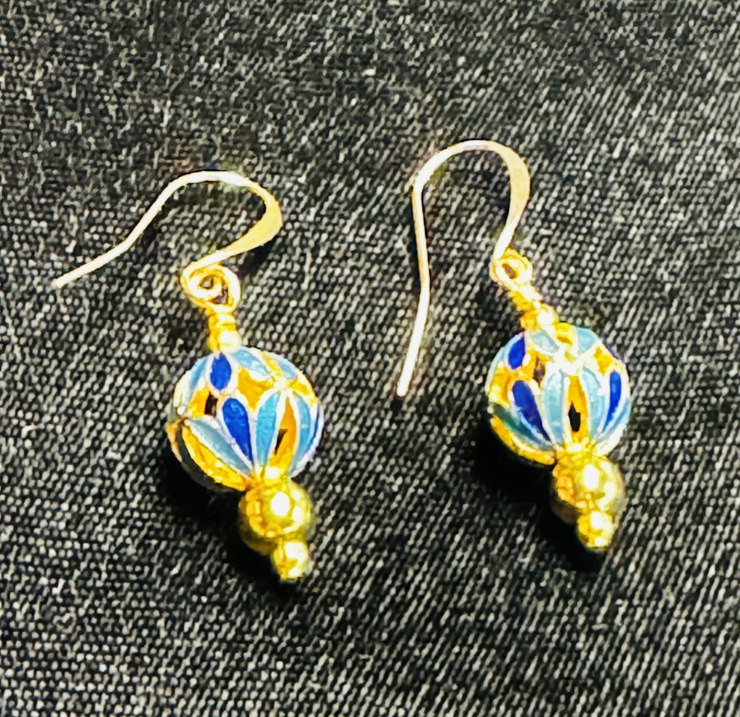 Very Visser Earrings Blue/Teal Orbs