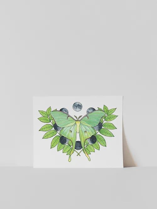 Vitticore Print Luna Moth 5x7
