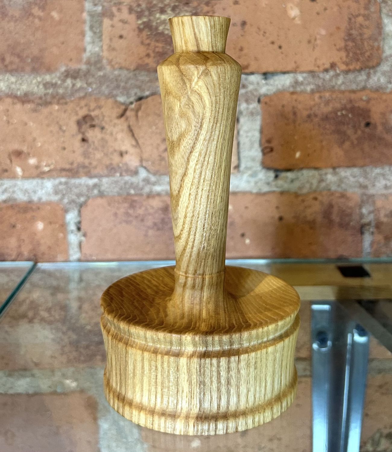Russell Red Oak Candle Holder