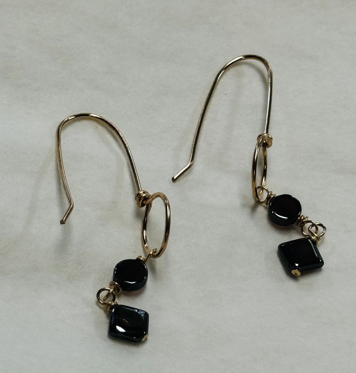 Robb Earrings Almandine Garnet Dangles