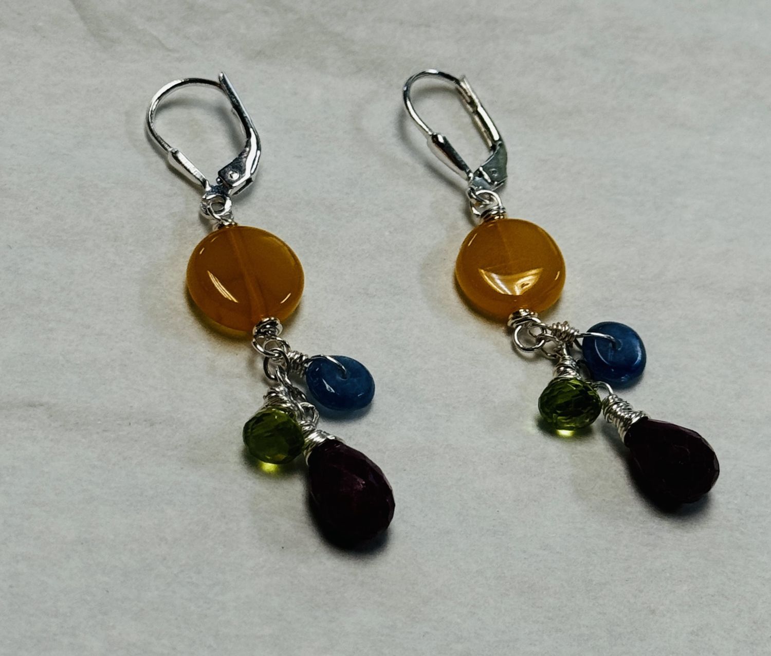 Robb Earrings Multi Gem Drop