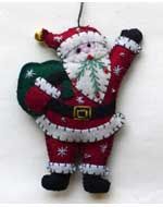 Promising Ornament Santa w/ Bag