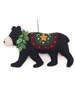 Promising Ornament Black Bear Star Saddle Holley Wreath