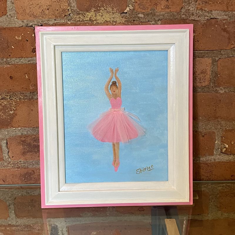 Angerame Framed Pink Ballirina