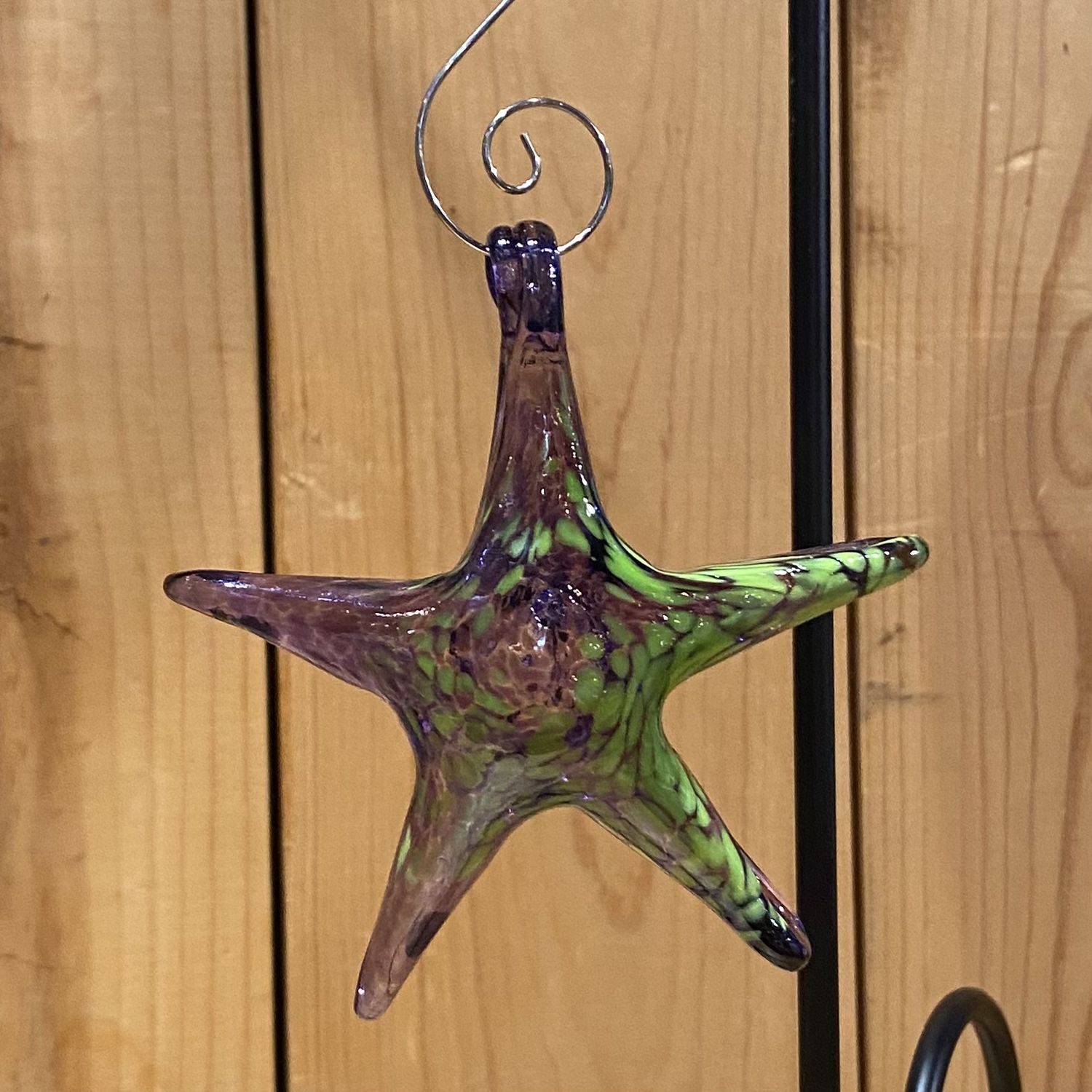 Shir Ornament Purple/Green Starfish
