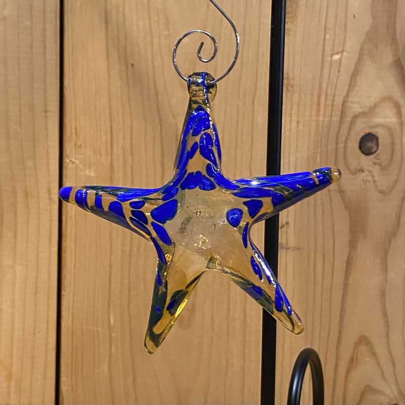 Shir Ornament Yellow/Blue Starfish