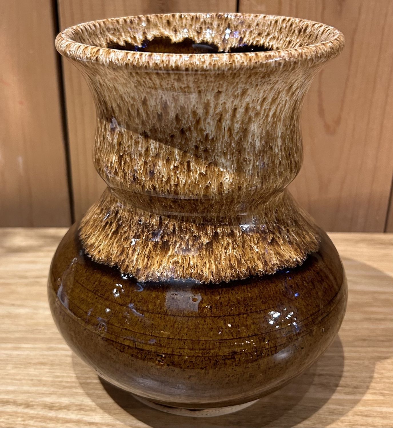 Okechukwu Vase Brown with Blue Bottom