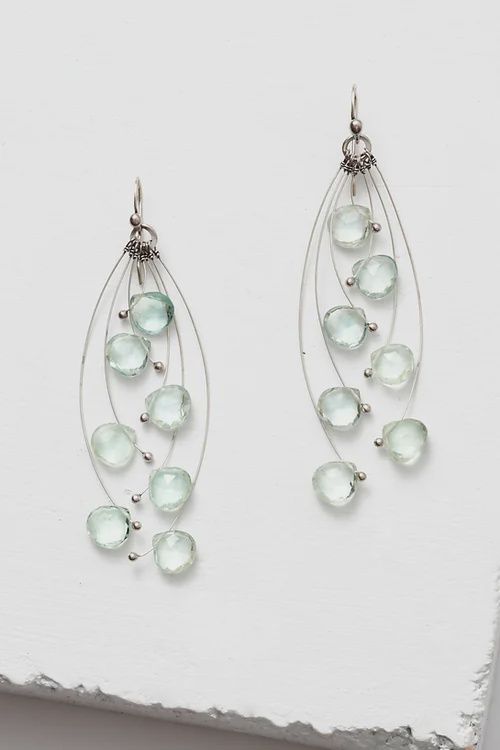 Zuzko Earring &quot;Tickle&quot; Multi Short Green Amethyst