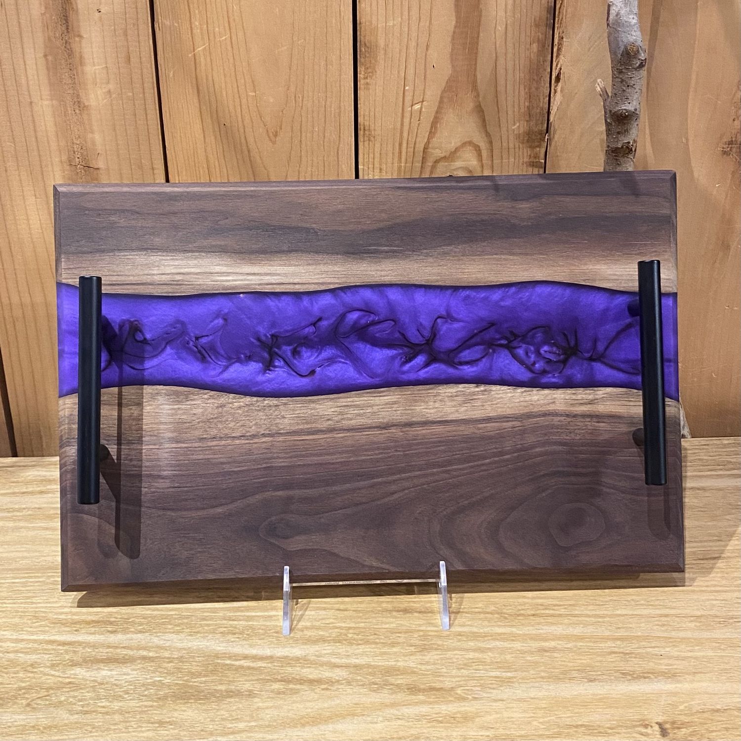 GM Charcuterie Board Walnut Violet Resin