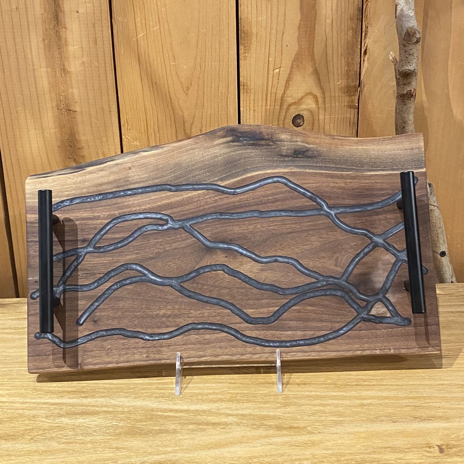 GM Charcuterie Board Walnut w/Silver Inlay