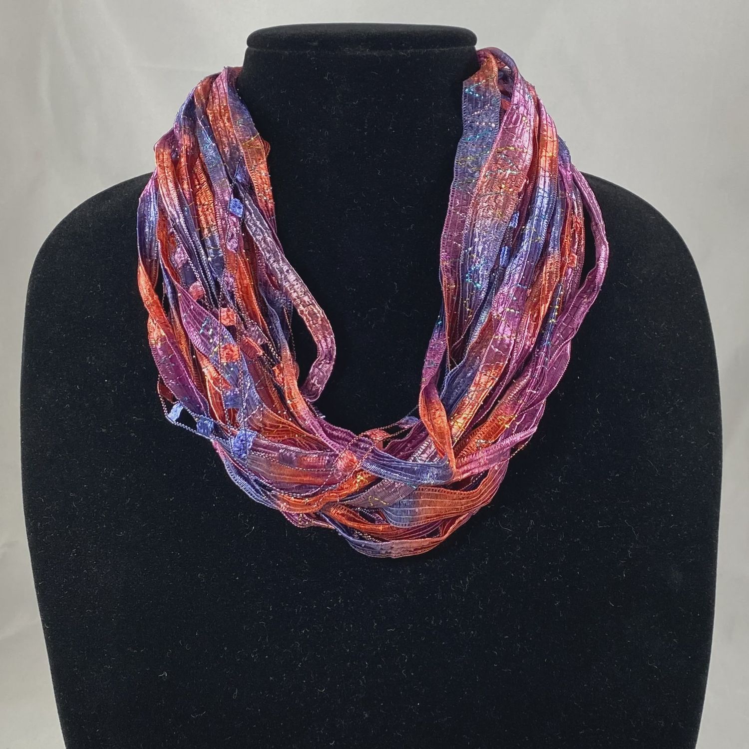 JA Collection Frosted Berry Fiber Necklace 12&quot;