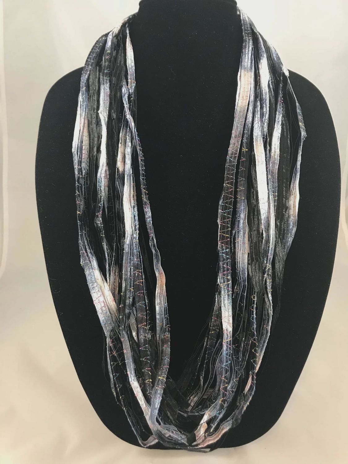 JA Collections Frosted Ebony Ribbon 18&quot;