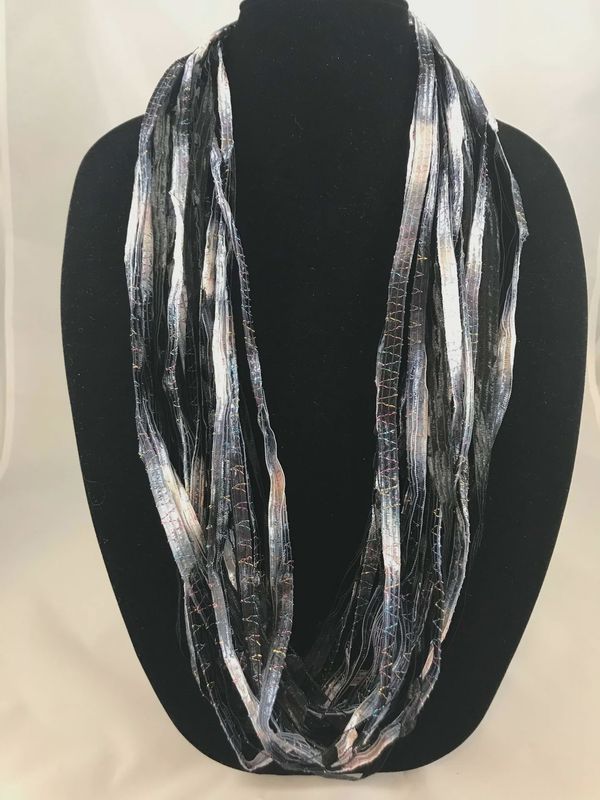 JA Collections Frosted Ebony Ribbon 18&quot;