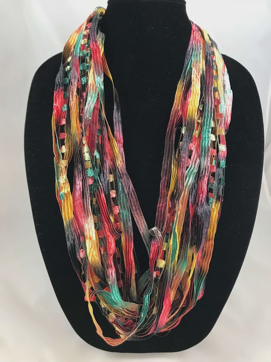 JA Collections Southwest Fiber Necklace 18&quot;
