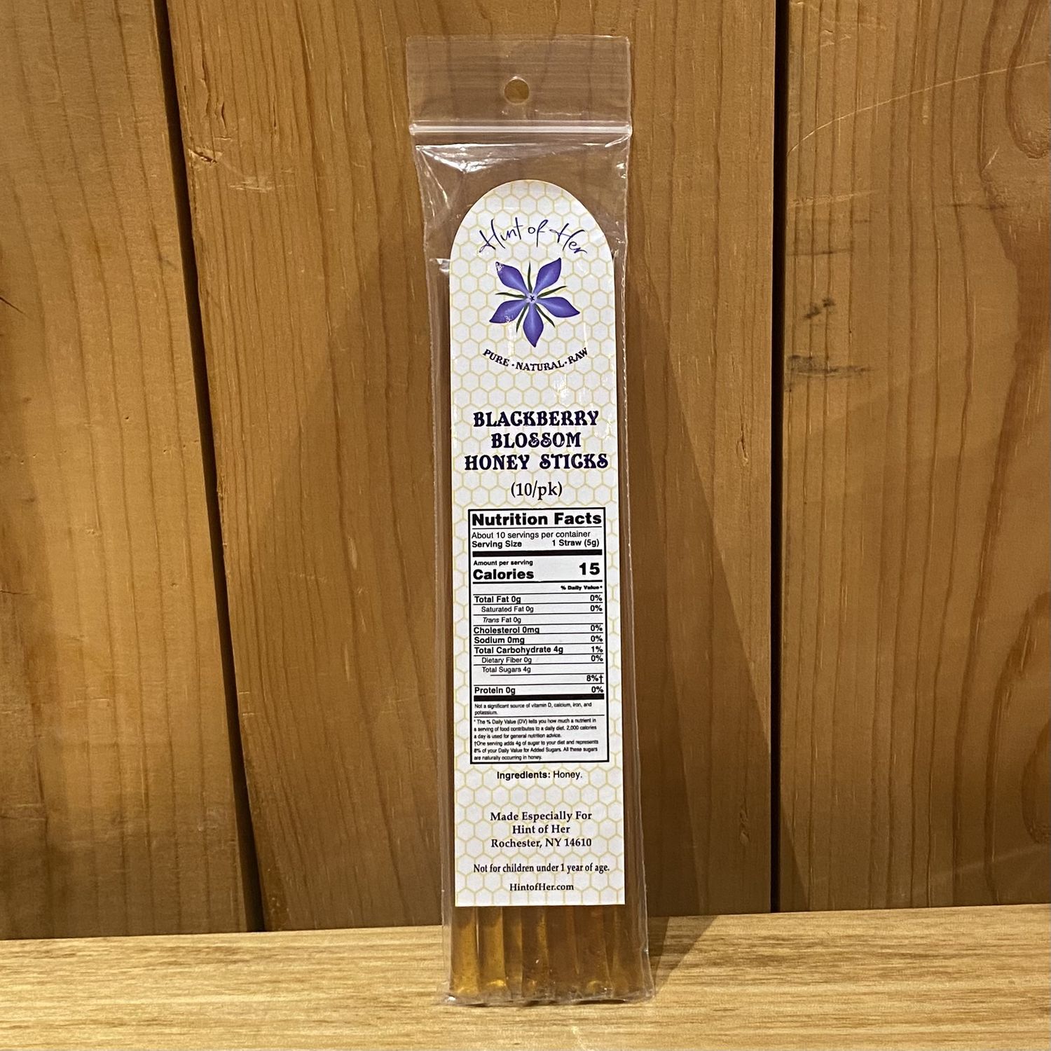 Hint of Her Honey Sticks 10 Pack Blackberry Blossom