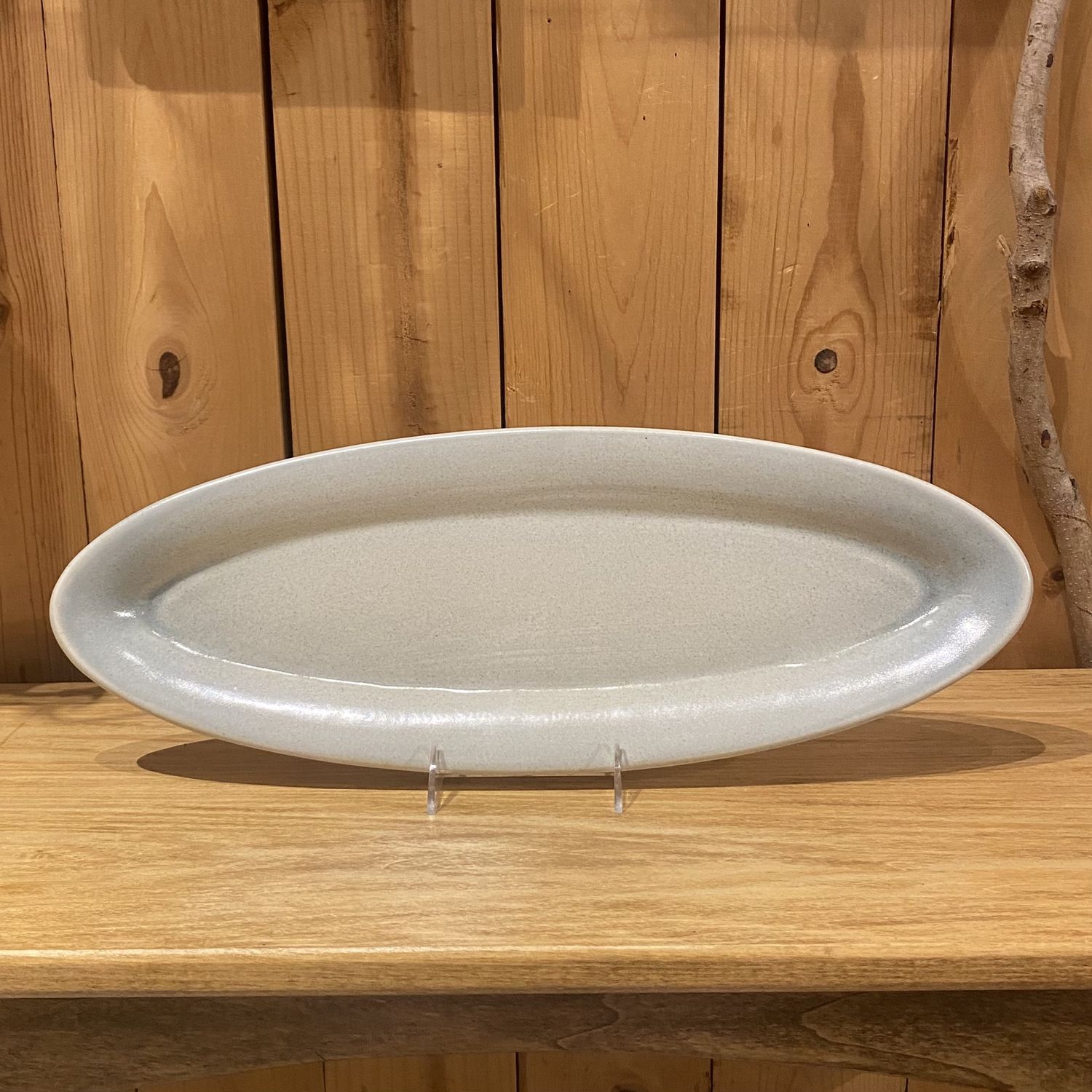 Hartman Long Oval Platter Junco W/Blue