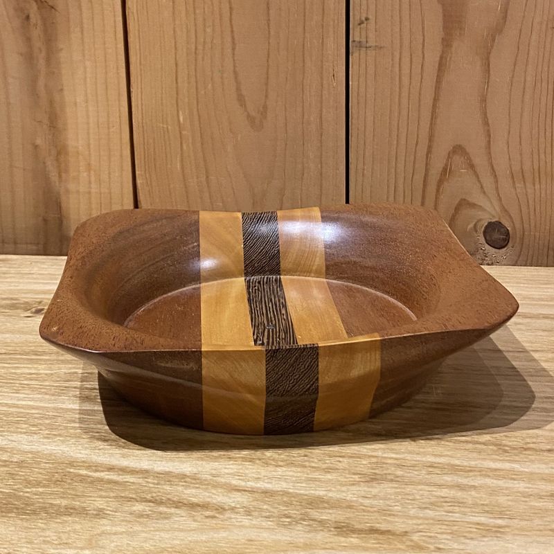 On The Edge Square Multi Wood Bowl