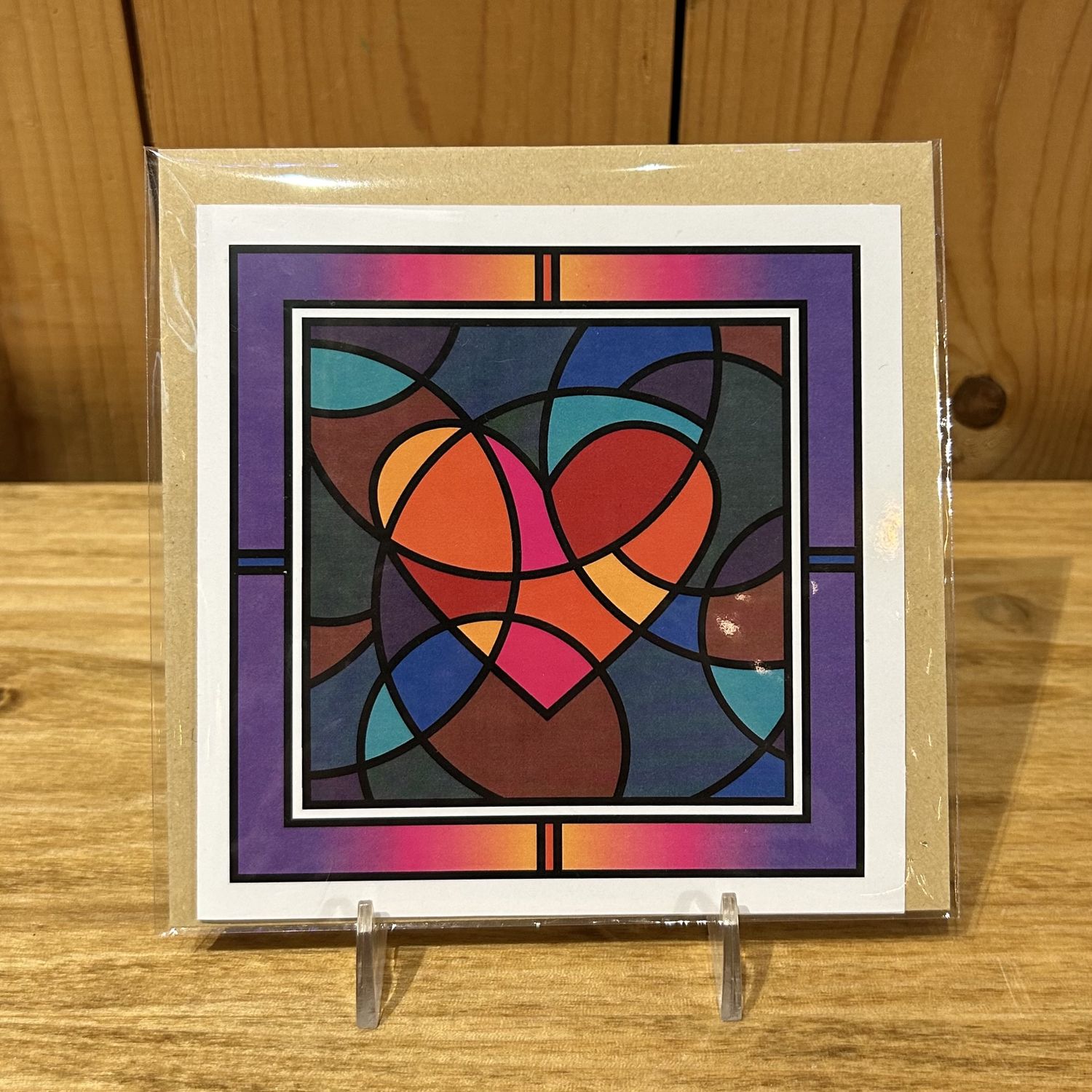 Metimothy Stained Glass Heart Card
