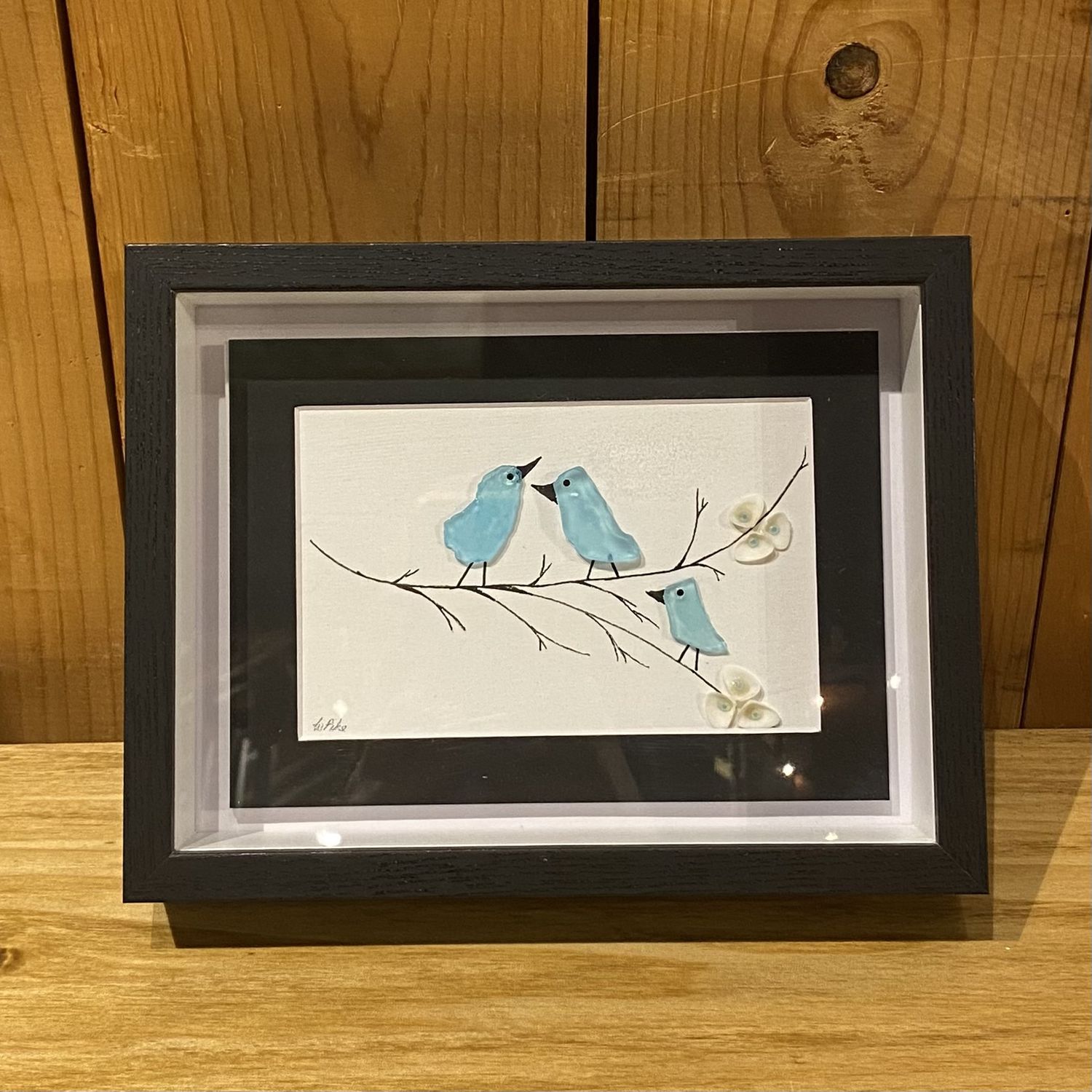 Pike Original &quot;Three Blue Birds&quot; 8x6