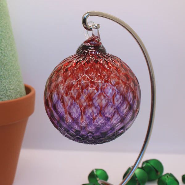 Furnace Ornament Diamond Ombre Cranberry/Purple