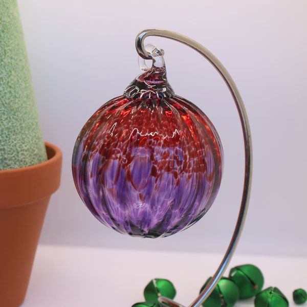 Furnace Ornament Lobed Ombre Cranberry/Purple