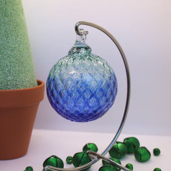 Furnace Ornament Diamond Ombre Teal/Blue