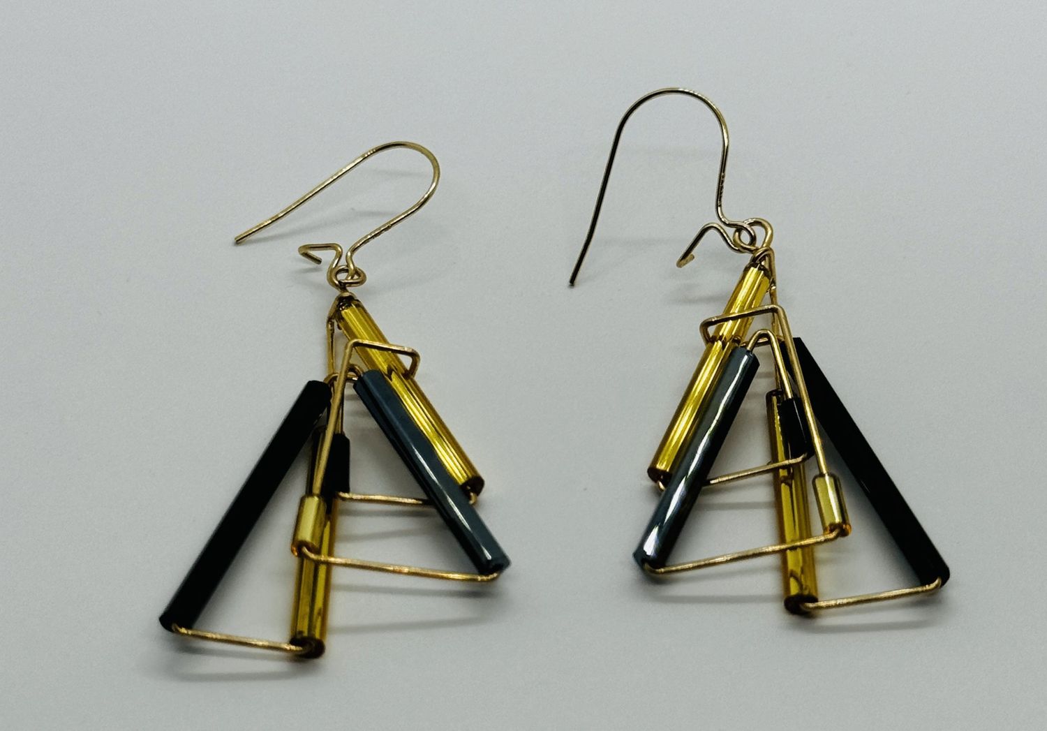 Barb Wire Earrings GF Black and Gold-21