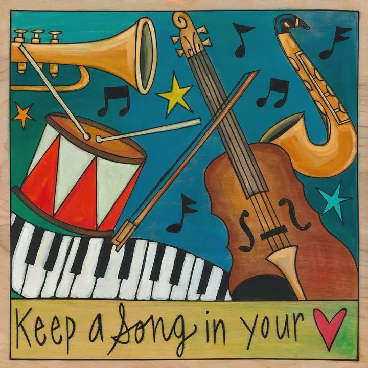 Sincerely 9x9 Song In Your Heart Wall Plaque