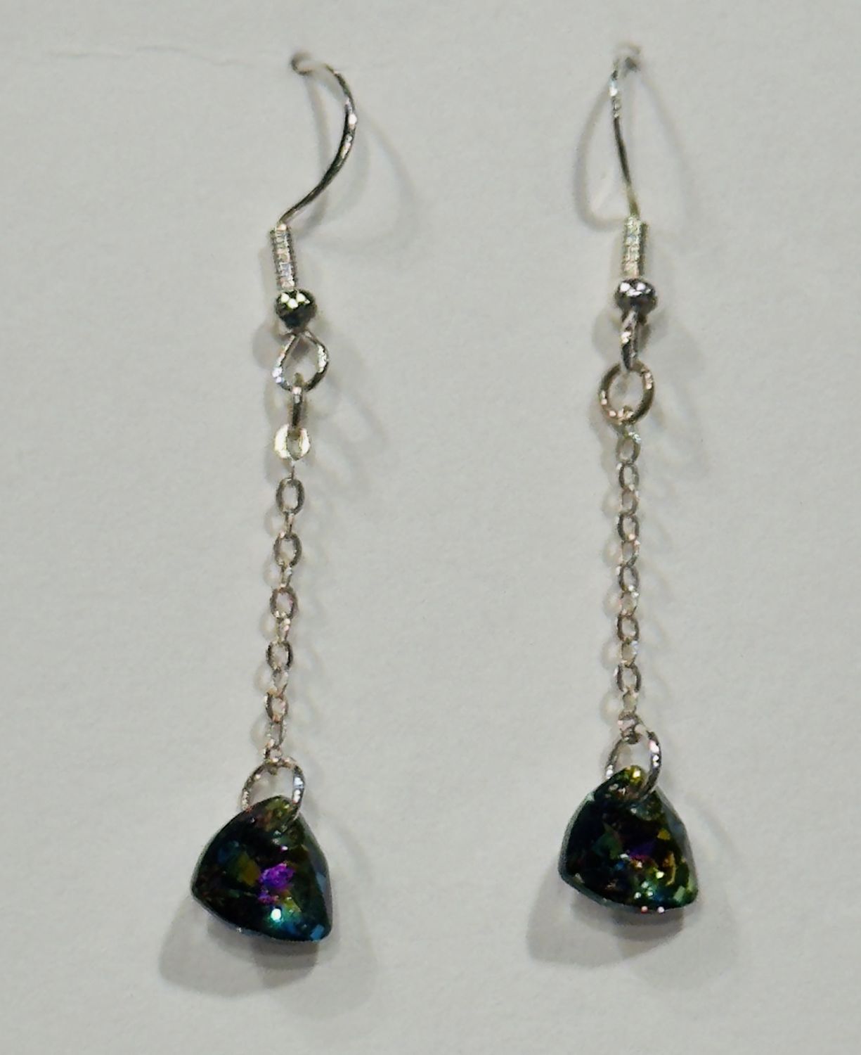CA Earrings Trilliant Crystal Vitrail Medium