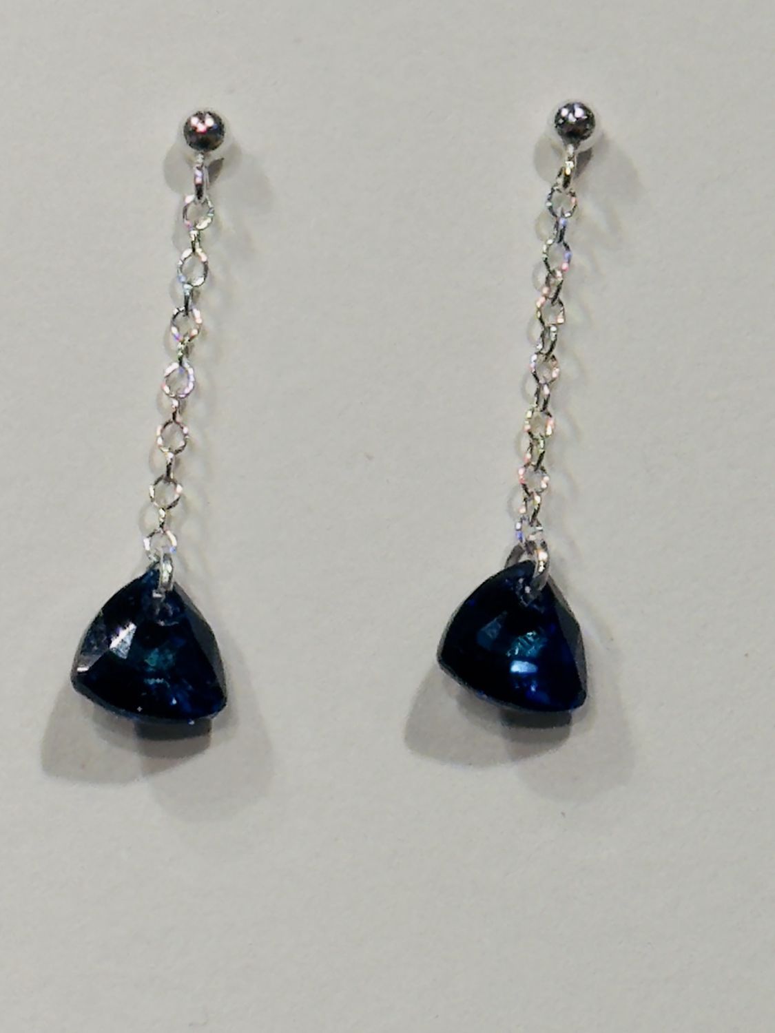 CA Earrings Trilliant Crystal Bermuda Blue Posts