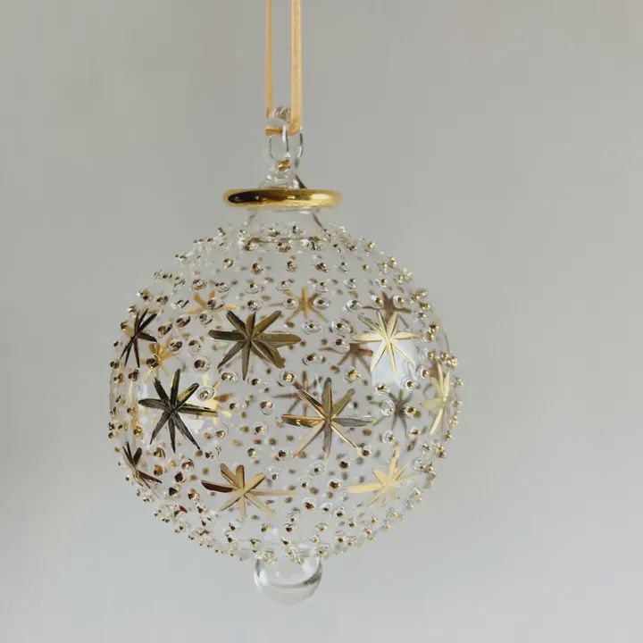 Dandarah Ornament Blown Glass Stars and Dots