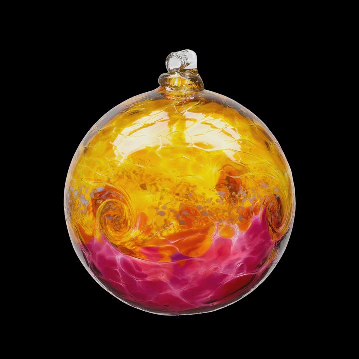 Kitras Ornament Van Glow 6&quot; Amber/Pink