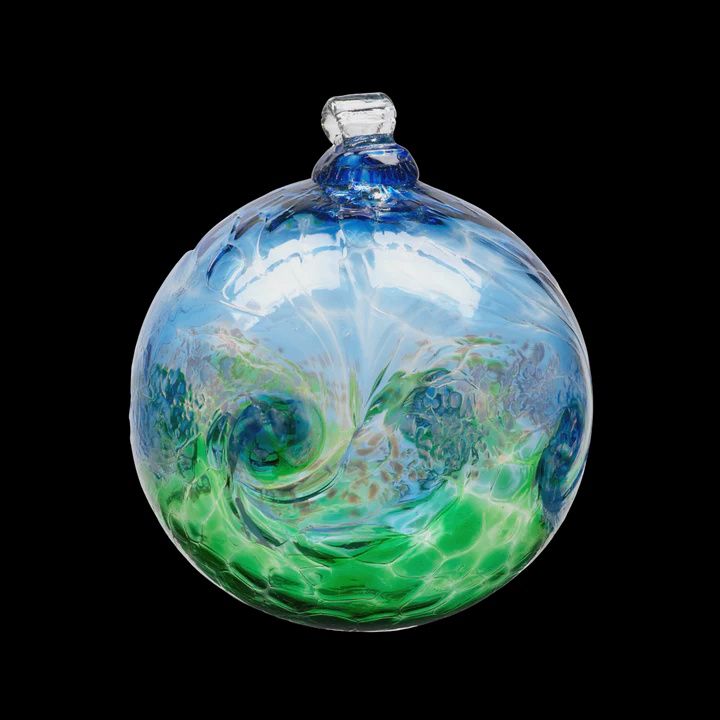Kitras Ornament Van Glow 6&quot; Green/Blue Wave