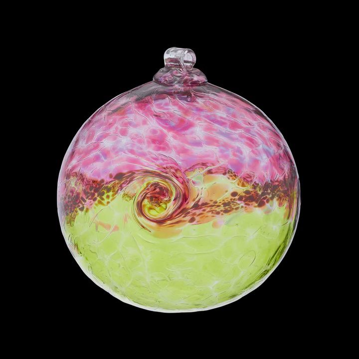 Kitras Ornament Van Glow 6&quot; Yellow Pink Wave