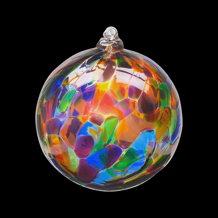 Kitras Ornament 3&quot; Calico Festive Multi
