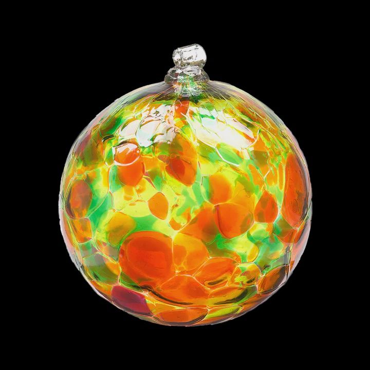 Kitras Ornament 3&quot; Calico Autumn Leaves
