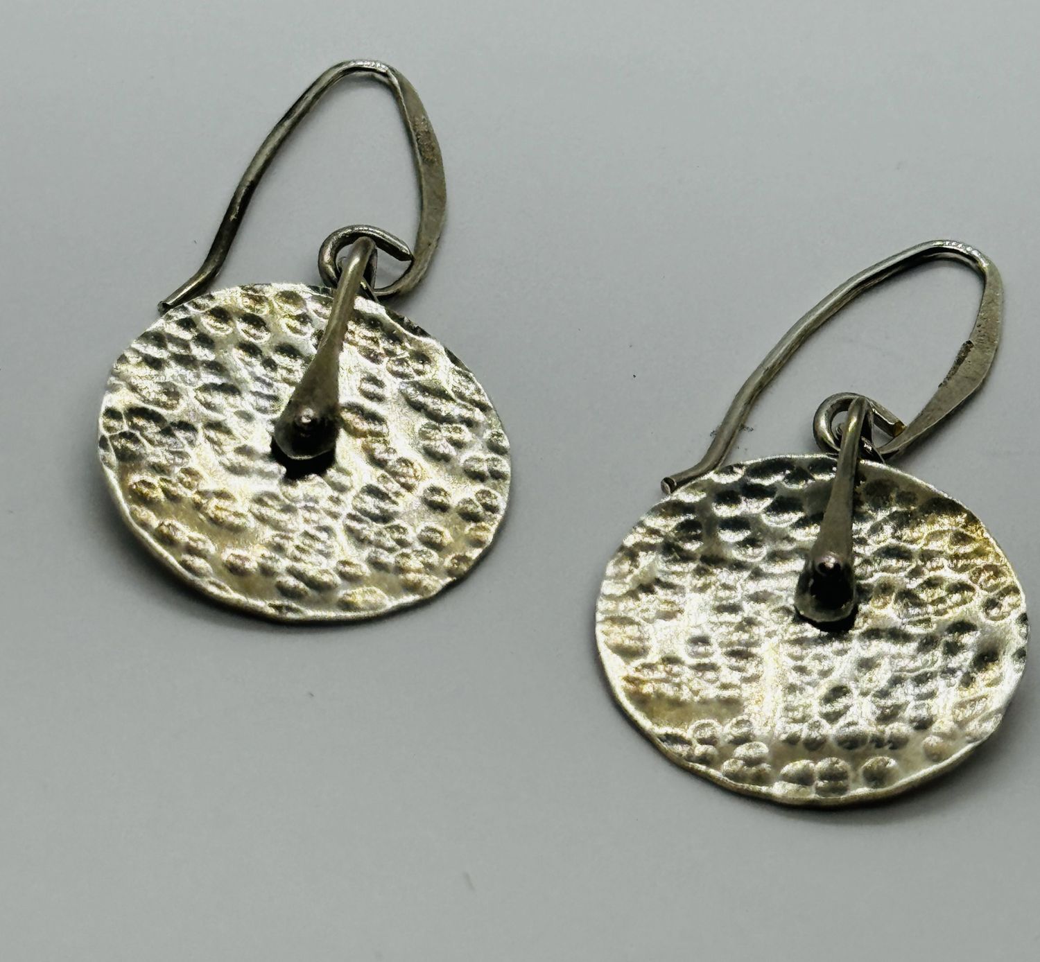Gonzales Earrings Hammered Circle Drops