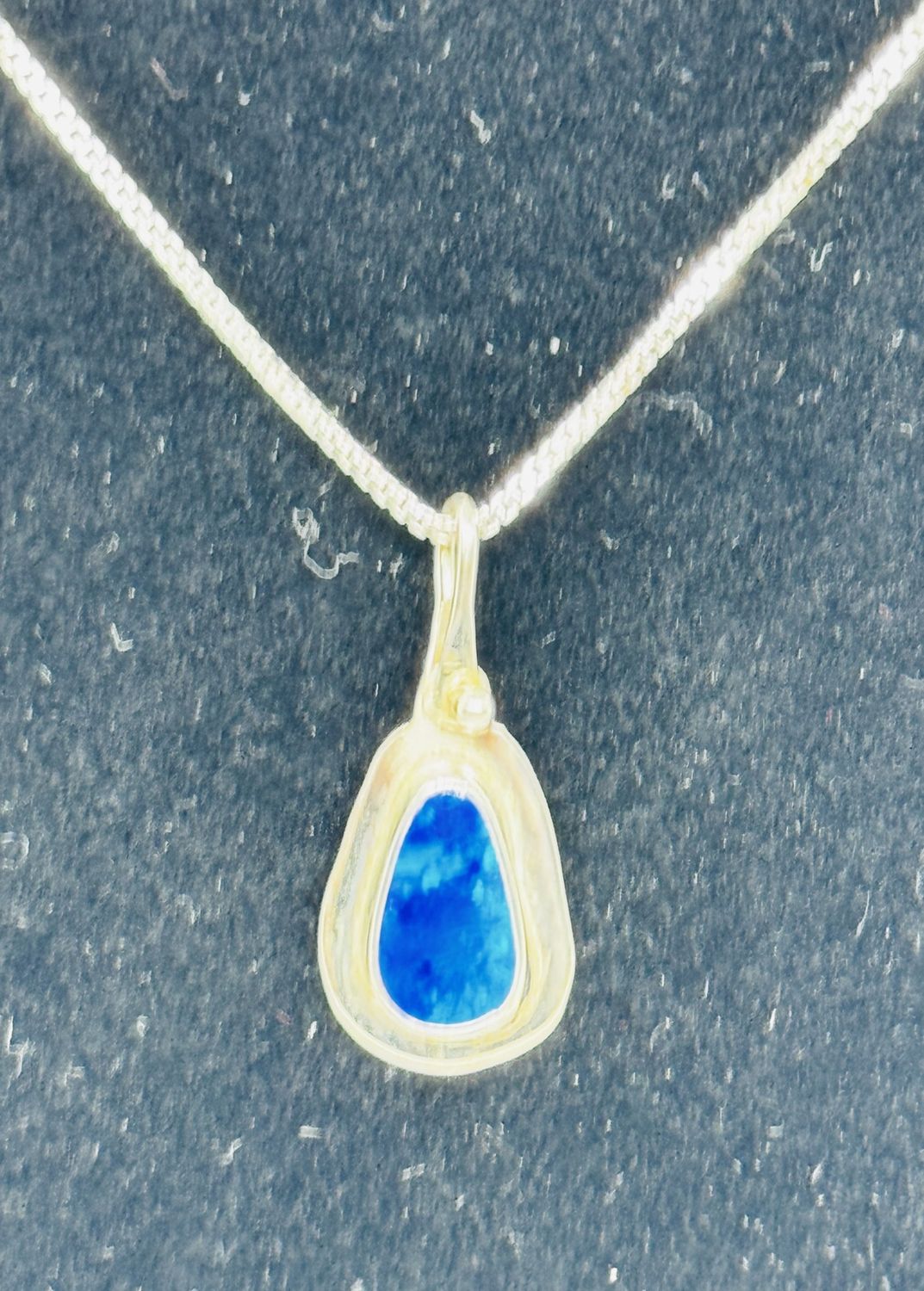 Gonzales Necklace Teardrop with Blue Opal