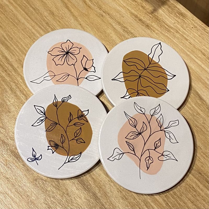 Wilson Coaster Set of 4 Boho Carmel Peach