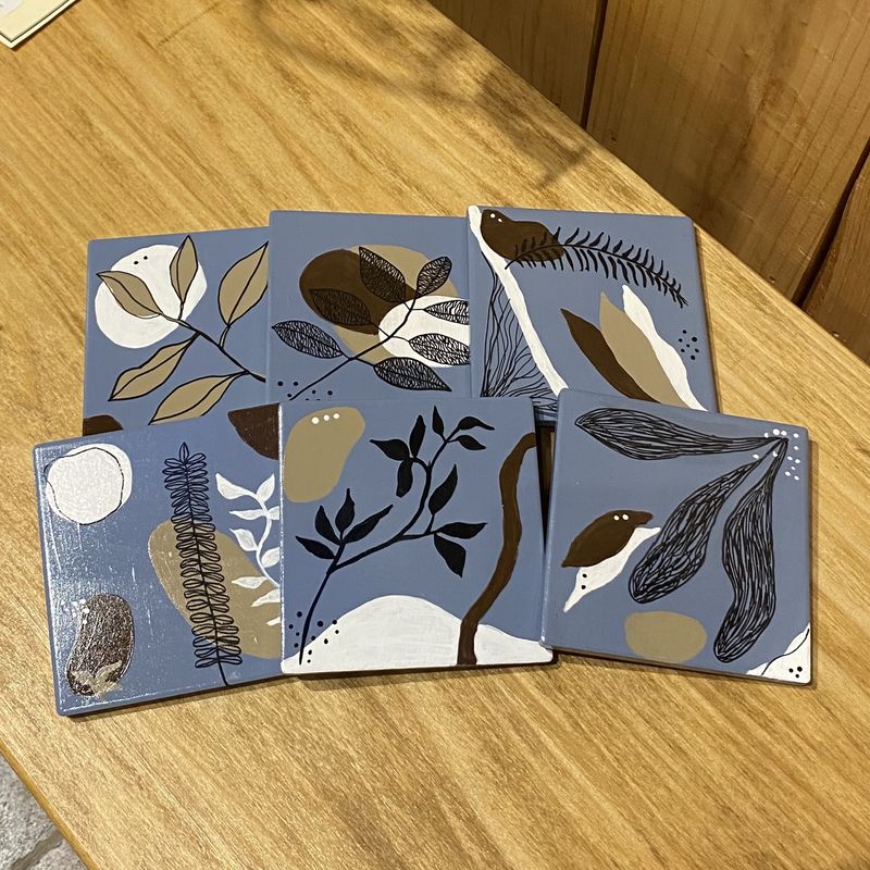 Wilson Coaster Set of 6 Boho Blue Moon