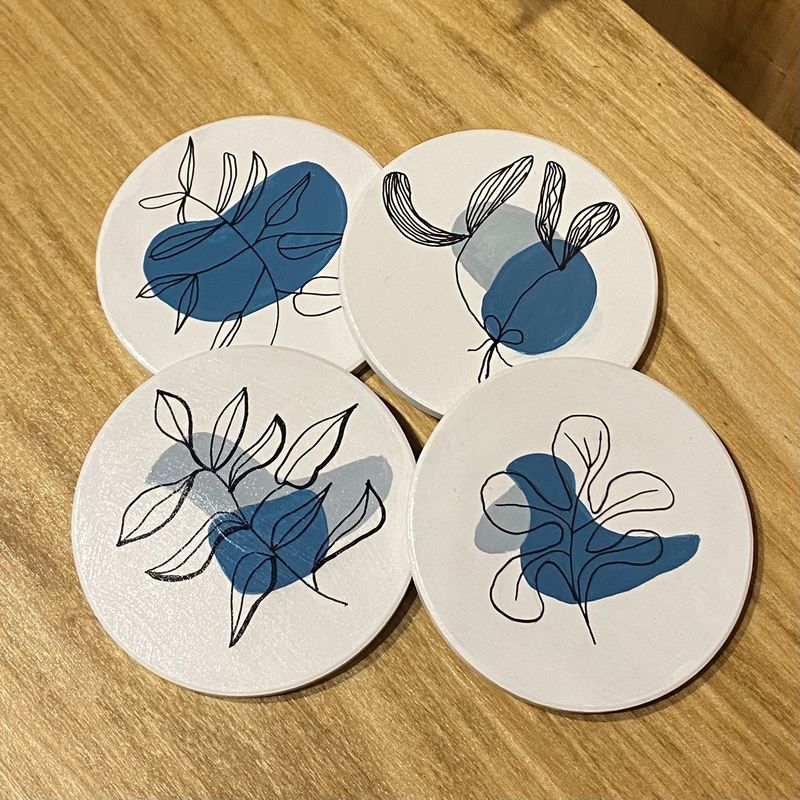 Wilson Coaster Set of 4 Boho Summer Blue
