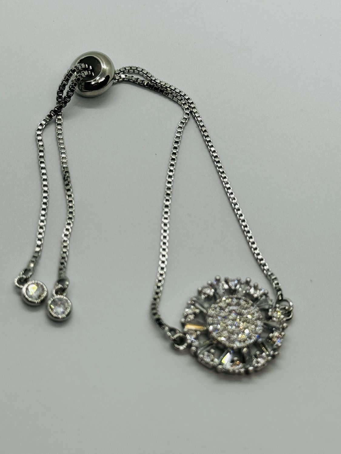Kalli Bracelet Round Pave Silver