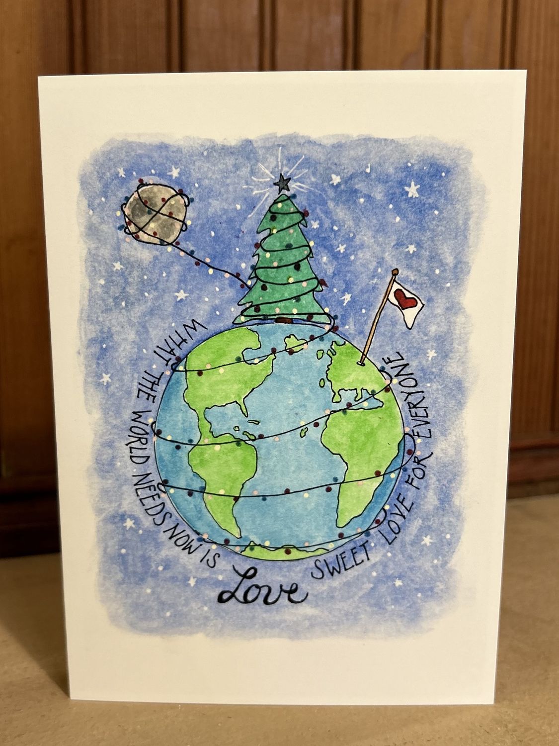KatKando Card Christmas World Needs Love
