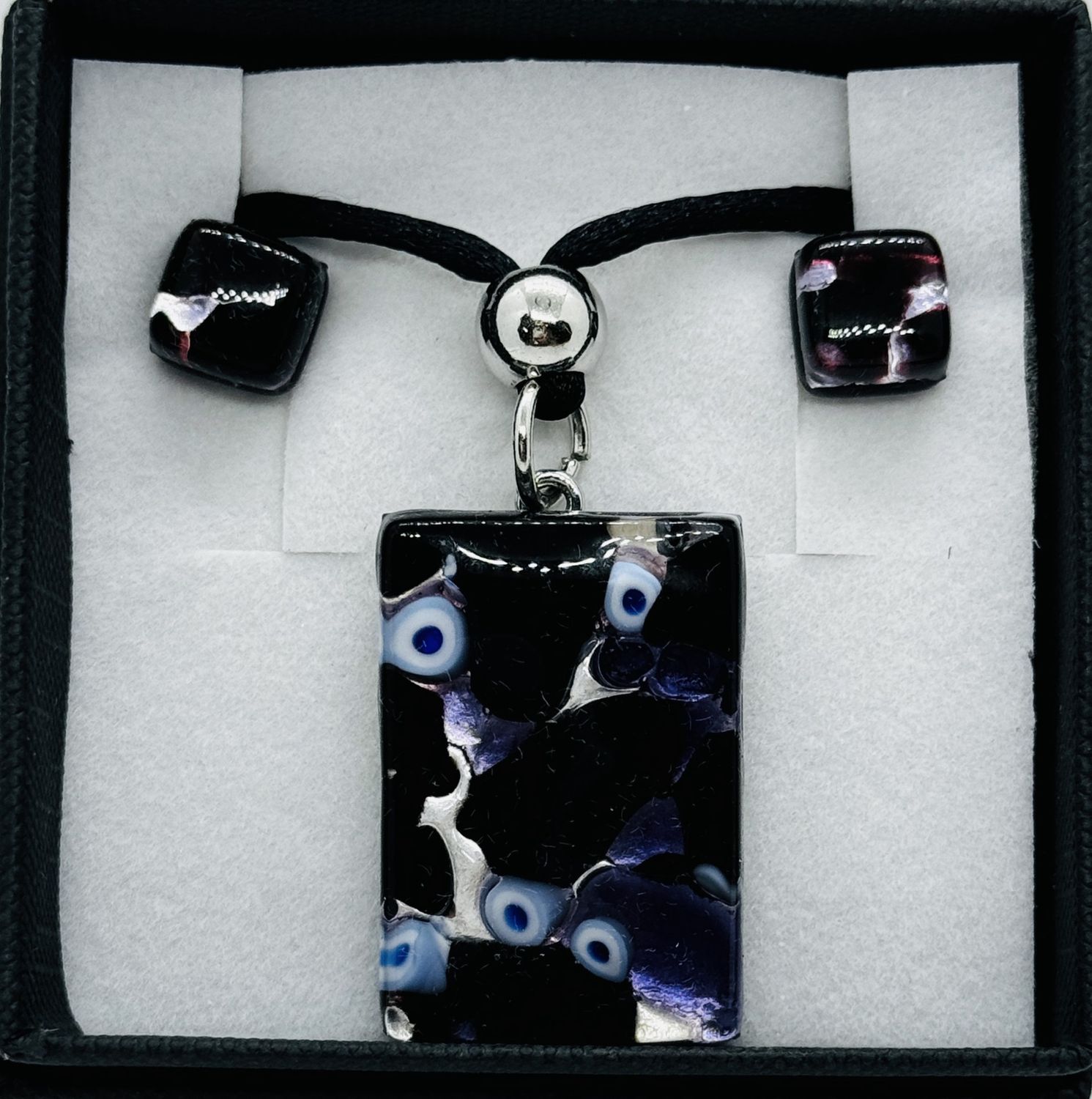 Sturzinger Boxed Set Scatola Necklace and Earrings, Color: Purple