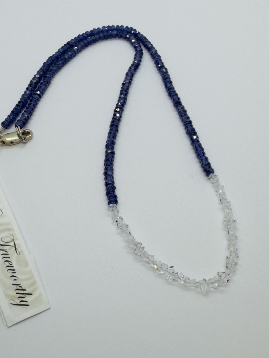 Trueworthy Necklace Faceted Amethyst With Herkimmer Diamonds