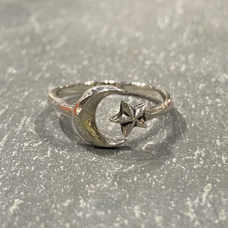 Tessler Ring Moon and Star Adjustable