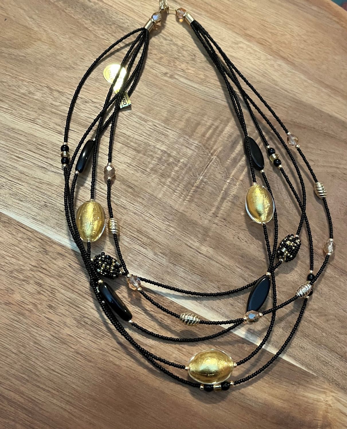 Sturzinger Murano Necklace Allison, Color: Black